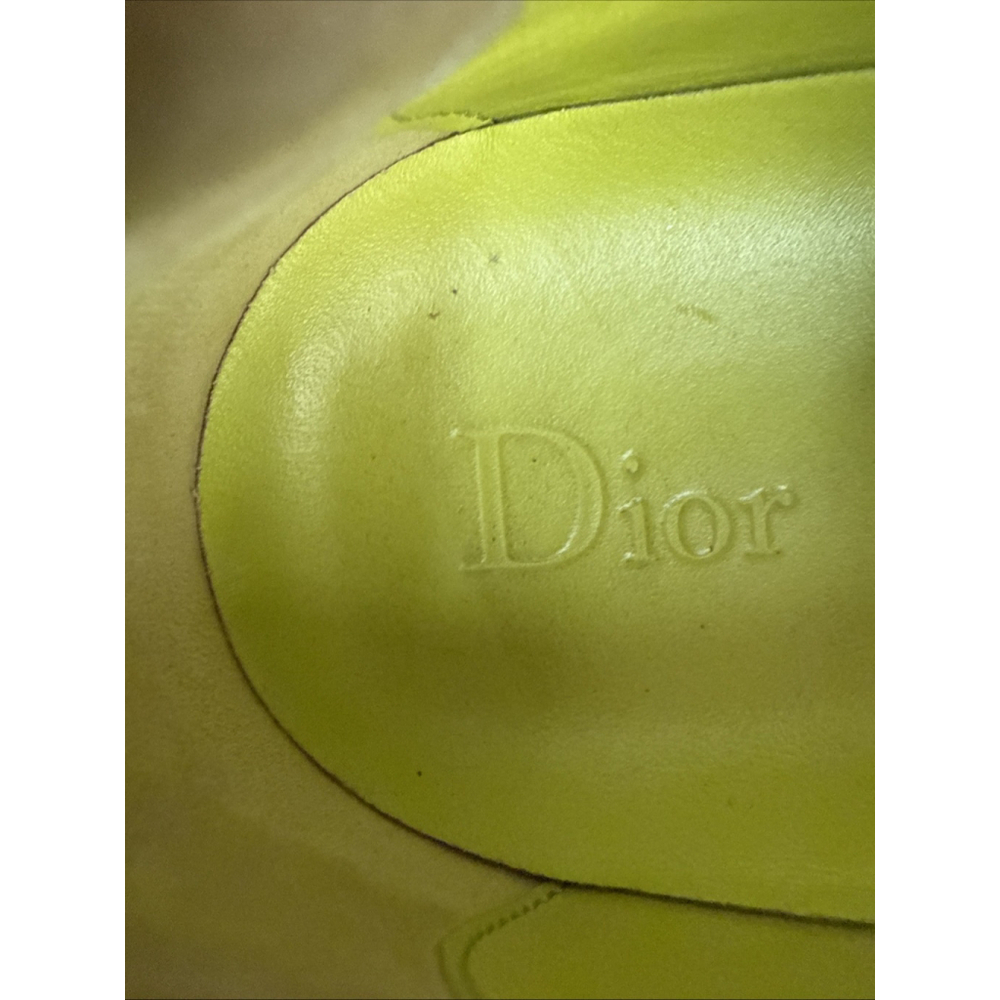 Dior B-Dee Cloth Trainers Yellow Green Size 36 - Picture 10 of 11